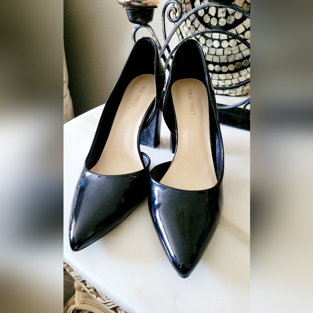Nine West Elegant Black Women's Patent Heels Business/Office/Carrer 8.5 - Picture 6 of 15